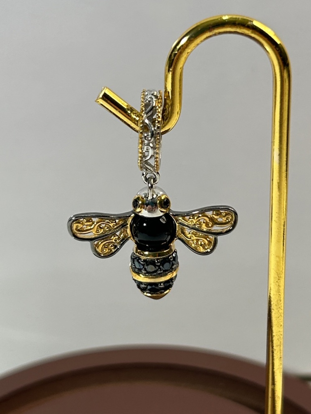 NWOT Gems En Vogue Sterling Palladium 18k Accented Honey Bee Charm